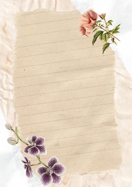 PSD vintage-scrapbook-hintergrund aus zerrissenem papier