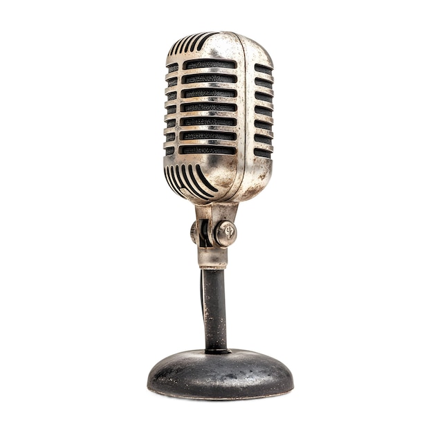 Vintage Silber-Mikrofon