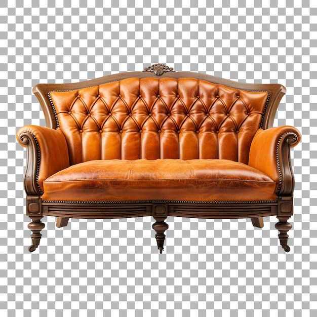 Vintage-Sofa auf durchsichtigem Hintergrund