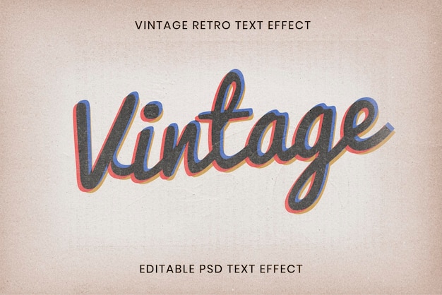 Vintage-Text-Effekt-PSD-Vorlage