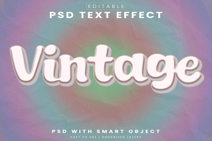 PSD vintage-text-effekt-psd