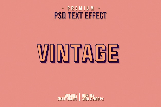 PSD vintage texteffekt