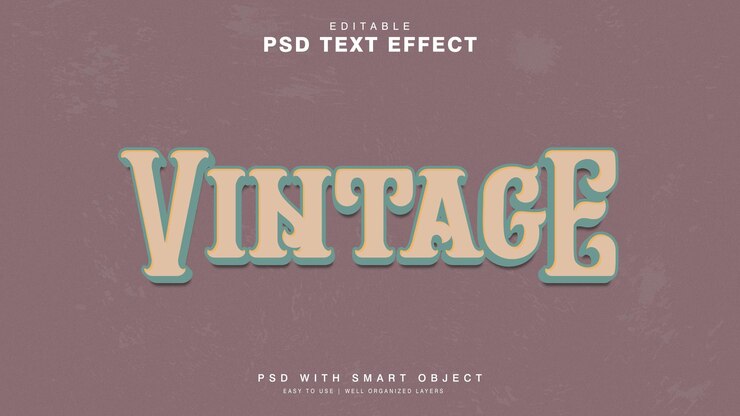 PSD vintage-texteffekt