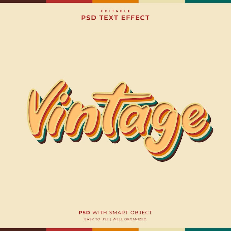 PSD vintage-texteffekt