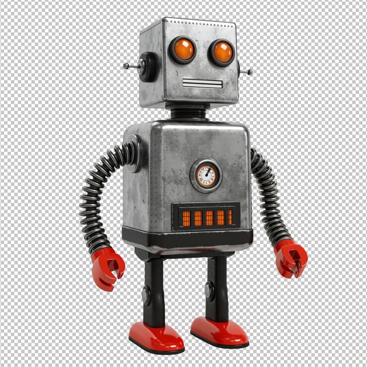 PSD vintage tin robot toy