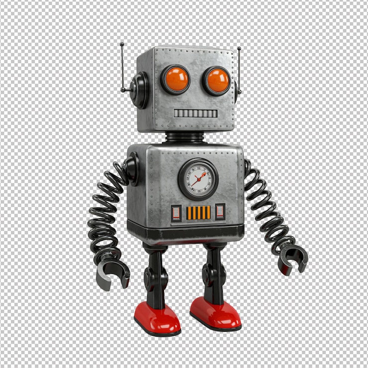 PSD vintage tin robot toy