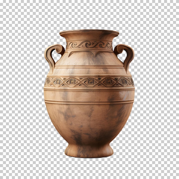 PSD vintage-vase isoliert auf transparentem hintergrund