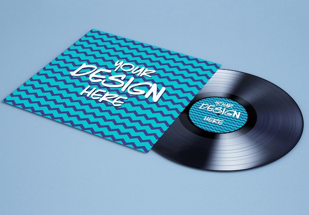 Vinyl Cover und Label Mock Up