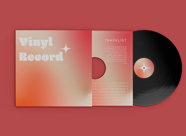 PSD vinyl record mockup