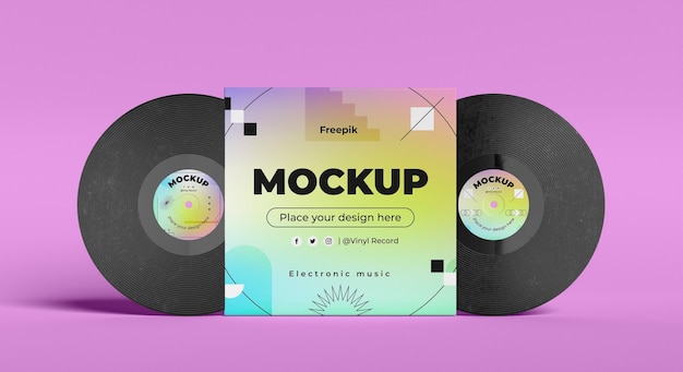 Vinyl-Schallplatten-Mock-up-Design