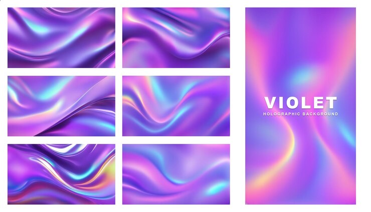 PSD violett holographischer hintergrund