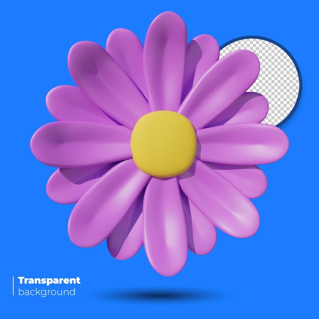 violette 3D-Blumen