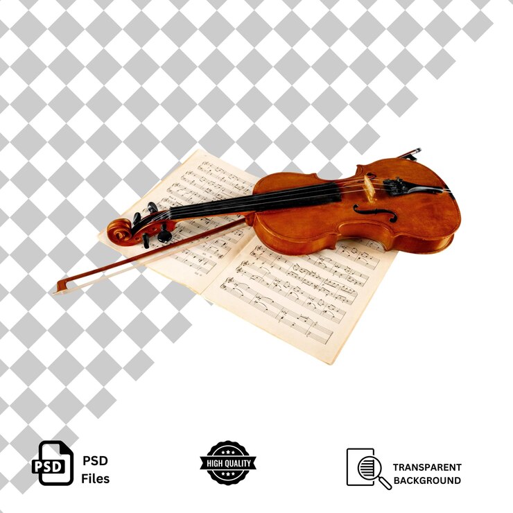 PSD violino isolato su uno sfondo trasparente