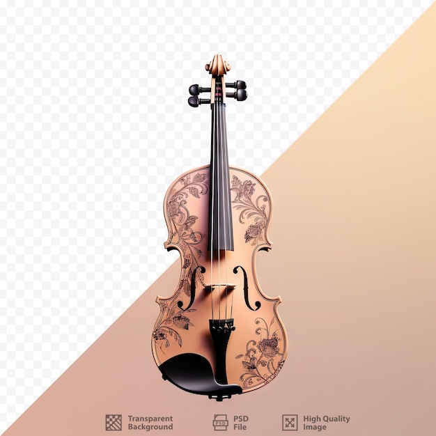 Violino su sfondo trasparente