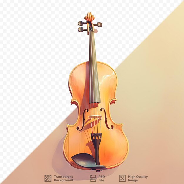 PSD violon sur fond transparent