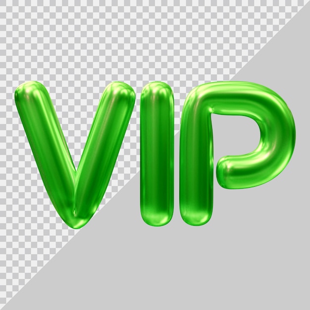 VIP-Text mit modernem 3D-Stil