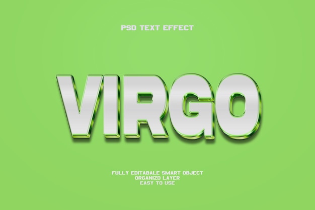 Virgo 3D-bearbeitbare Texteffekte PSD