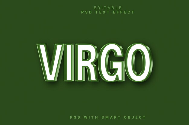 Virgo 3D-Text-Effekt