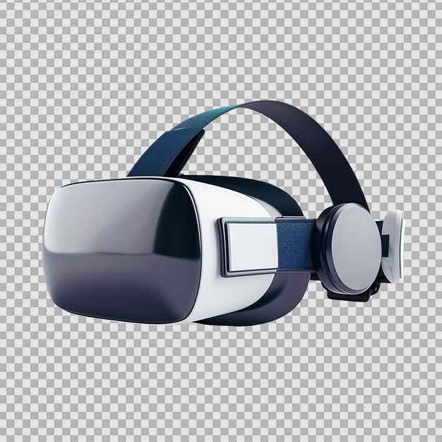 PSD virtual reality headset on transparent background