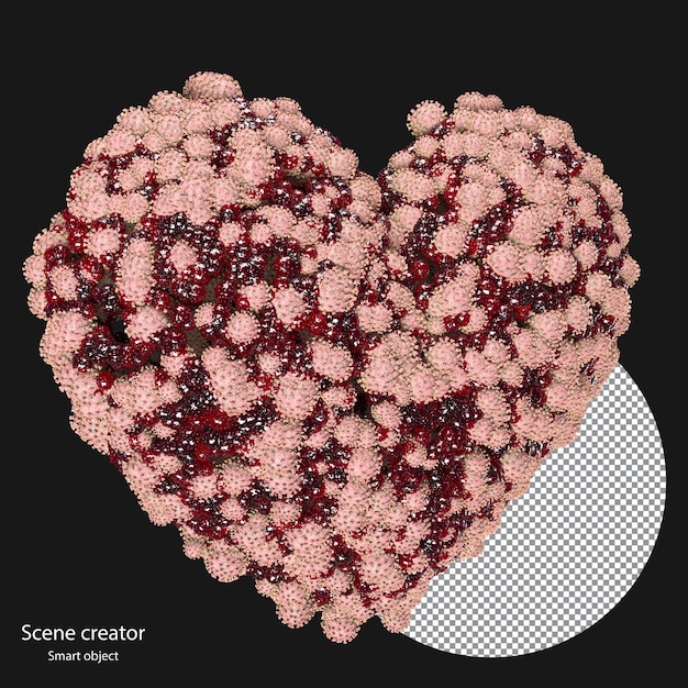 virus 3d globuli bianchi globuli rossi che si formano a forma di cuore