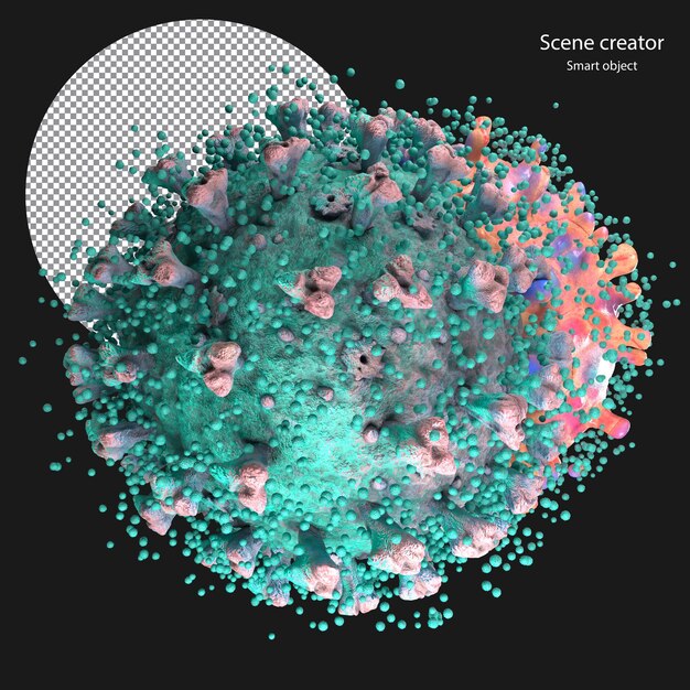 virus 3d que se fusionan virus mutan corona virus