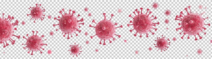 PSD virus aislado en un fondo transparente