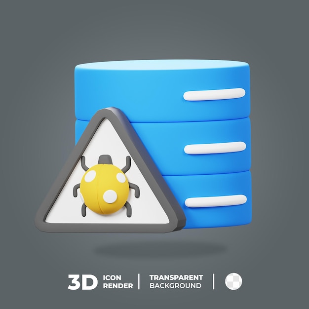 PSD virus de la base de datos de iconos 3d