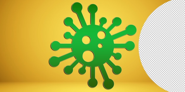 PSD virus illustration sur fond transparent png