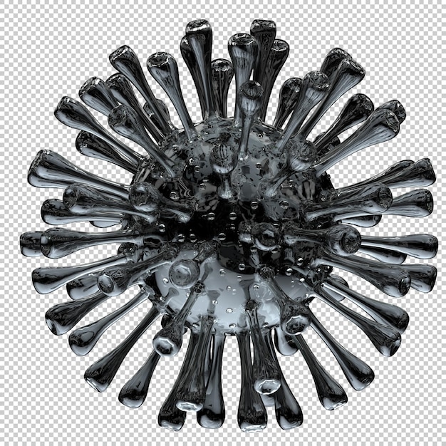 virus isolated on transparent background 3d rendering illustration