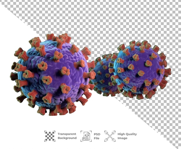 Virus PSD isolato su sfondo trasparente