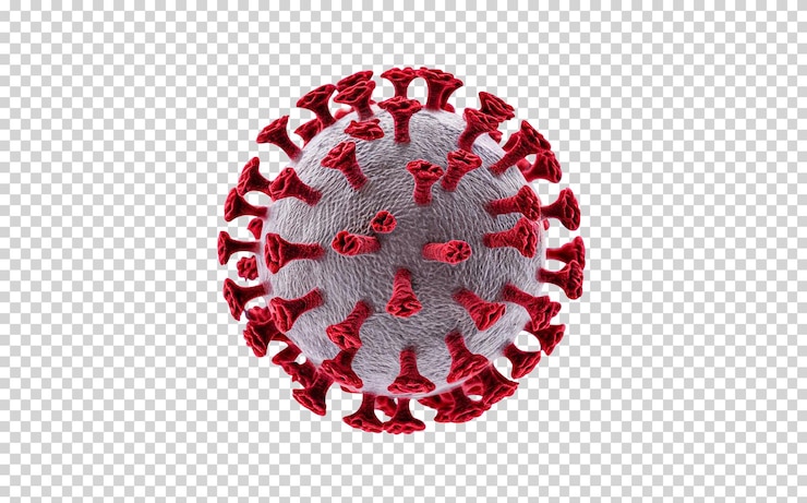 PSD virus de la viruela mpox en un fondo transparente