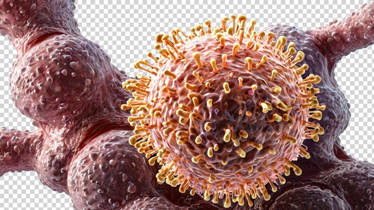 PSD virus de la viruela mpox en un fondo transparente