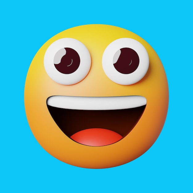 Un visage de dessin animé avec un sourire dessus