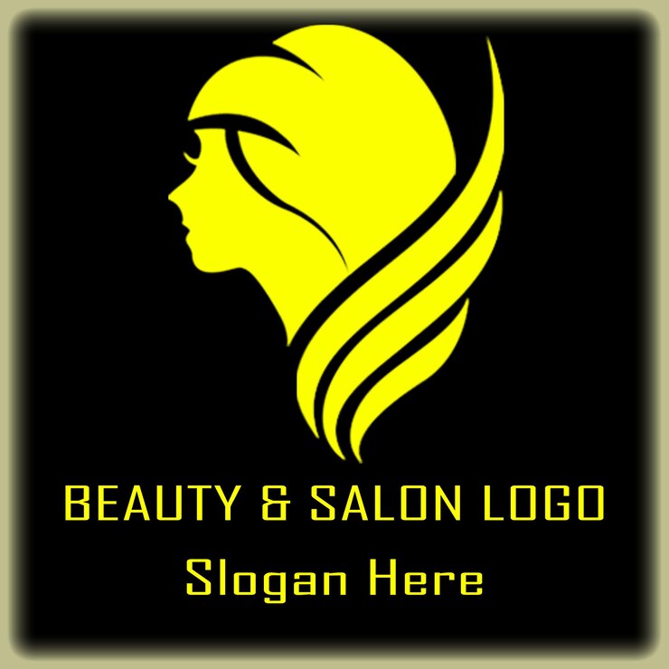 PSD un visage et un logo de femme pour un salon de beauté et de beauté