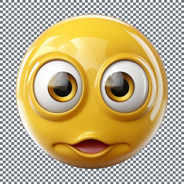 Un Visage Souriant Avec Des émotions Un Emoticon Jaune Avec Des Yeux Et Une Bouche Illustration 3d