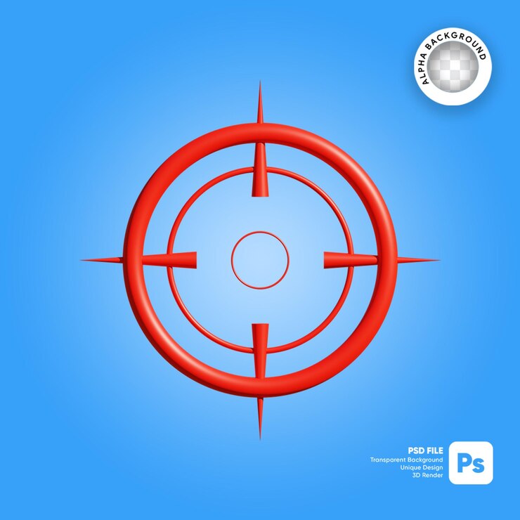 PSD viseurs optiques de tireur d'élite illustration 3d