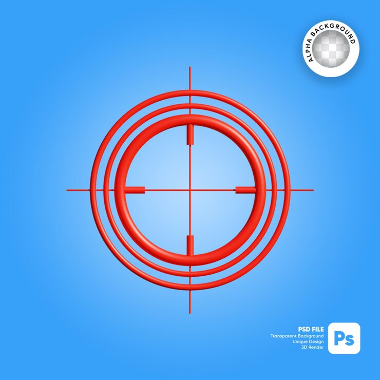 PSD viseurs optiques de tireur d'élite illustration 3d