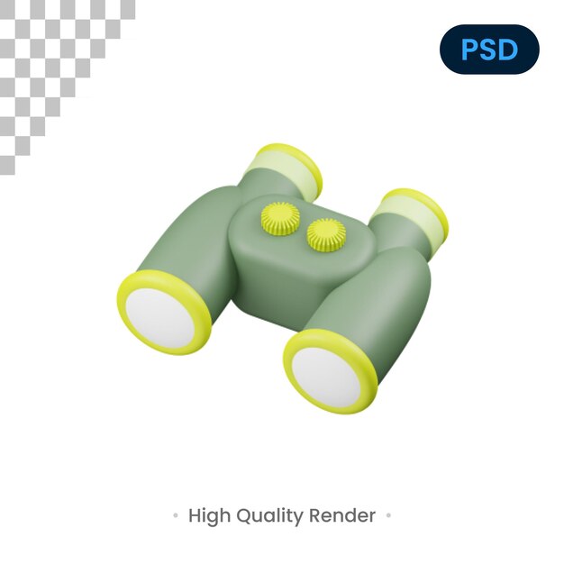 Vision 3d render ilustração premium psd