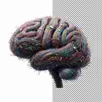 PSD la visión intelectual el diseño del cerebro de fondo transparente