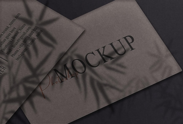 Visitenkarte geprägtes Mockup