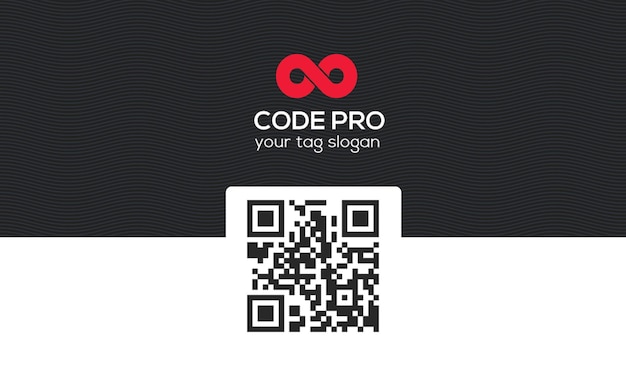 Visitenkarte mit QR-Code und Code Pro-Logo