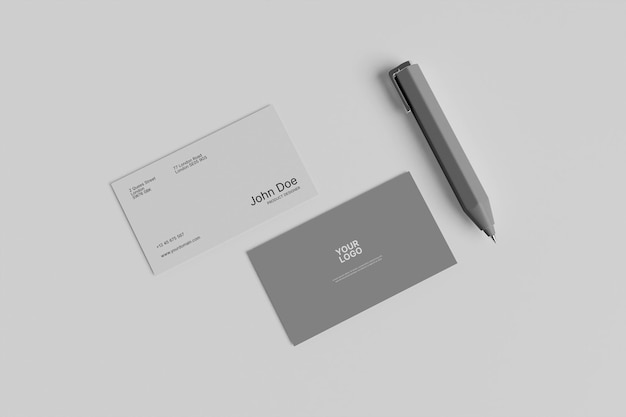 Visitenkarte mit Stift
