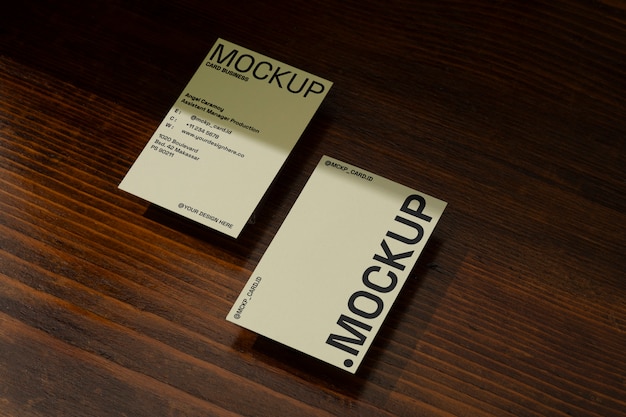 Visitenkarten-Mockup mit Schatten