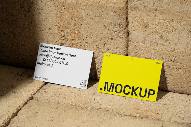 Visitenkarten-Mockup mit Schatten