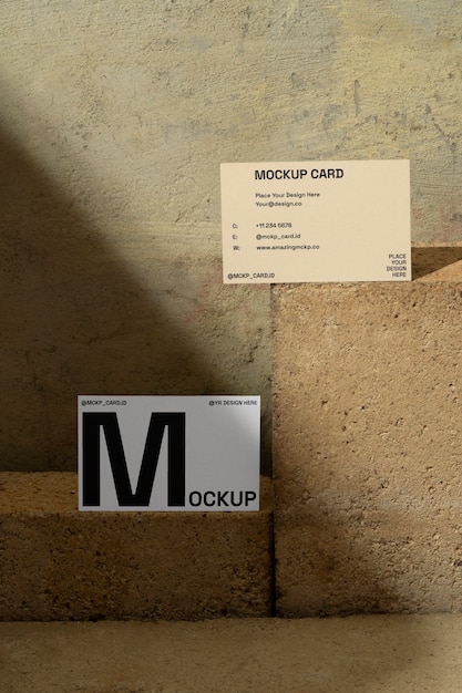 Visitenkarten-Mockup mit Schatten