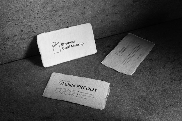 PSD visitenkartenmodell aus recyceltem papier