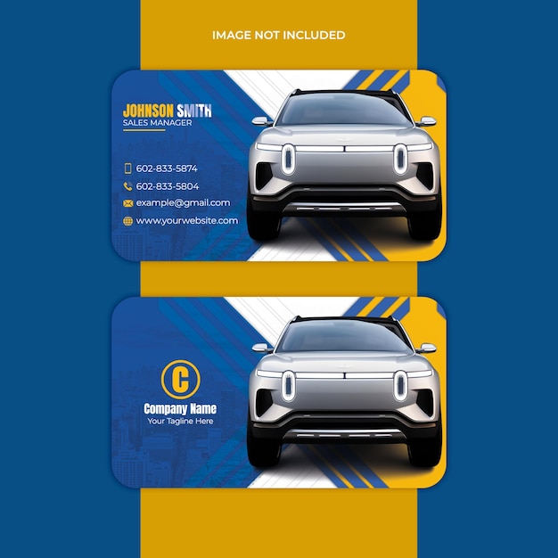 Visitenkartenvorlage für Autoverkäufer und Mietfirma