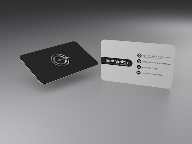 Visiting Card Mockup Editable PSD