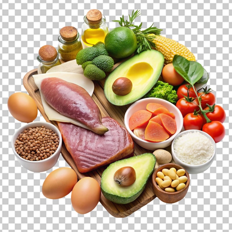 PSD vista de alto ángulo de las frutas en la mesa