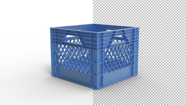 Vista de ángulo de cesta con sombra 3d render